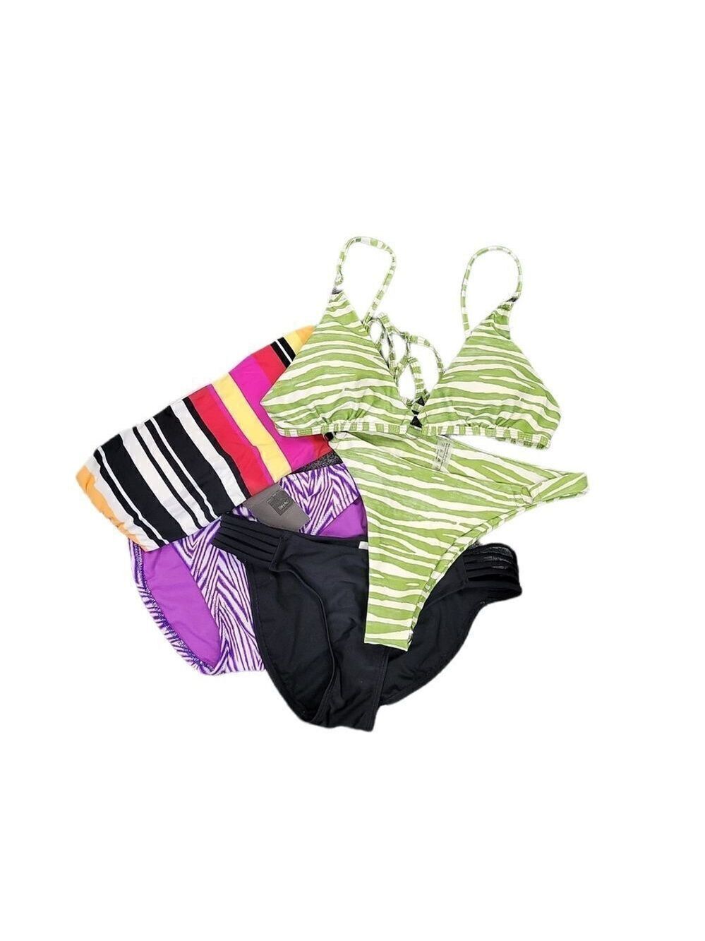 5 Pieces Swim Tops And Bottoms Size Medium